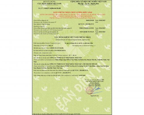 Ắc Quy SKYE - Đạt Chứng Nhận Chất Lượng Từ Cục Đăng Kiểm Việt Nam