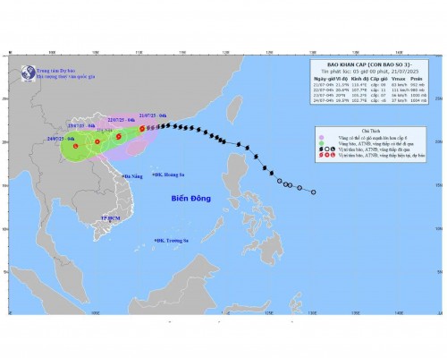Cảnh Báo Bão Số 3, Bão Wipha. 