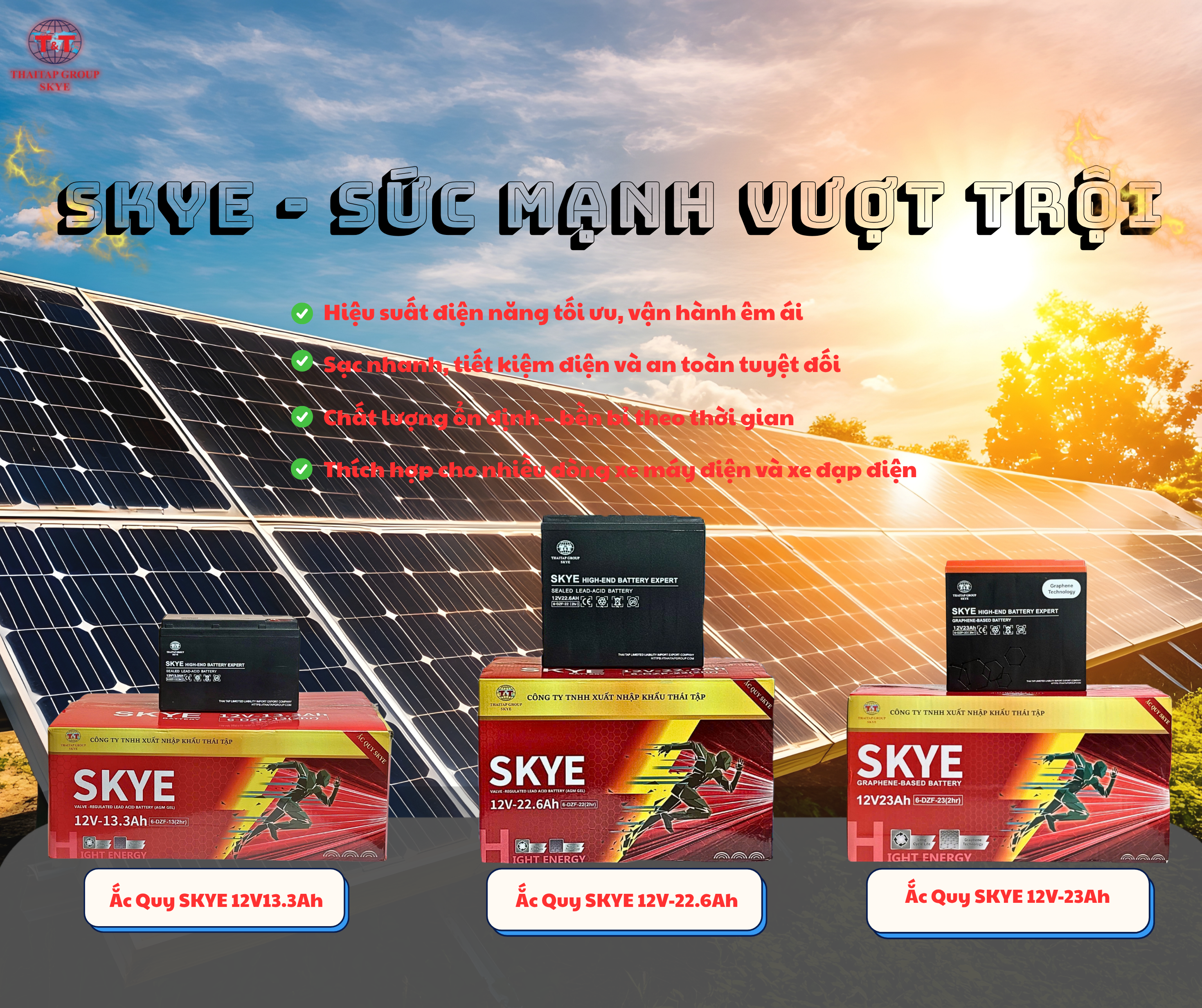 Ưu Điểm Vượt Trội Của Ắc Quy Xe Điện SKYE So Với Các Dòng Phổ Thông